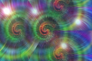 abstract fractal background, wallpaper with a curved digital colorful spiral