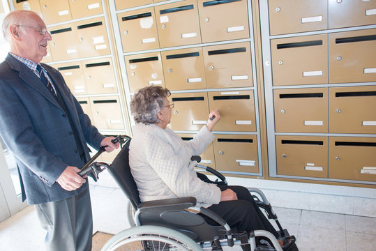 a senior couple the letterbox