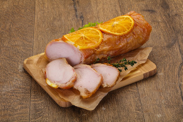 Chicken roll with orange