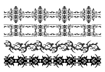 Set of decorative graphic elements. Vector illustration