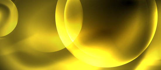 Shiny neon circles abstract background