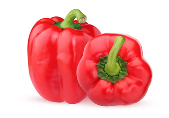 red bell pepper isolated on white background