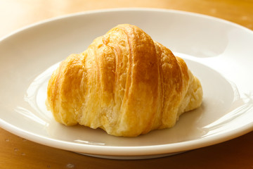 Tasty Croissant in the plate