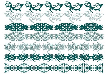 Set of decorative graphic elements. Vector illustration