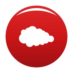 Overcast icon. Simple illustration of overcast vector icon for any design red