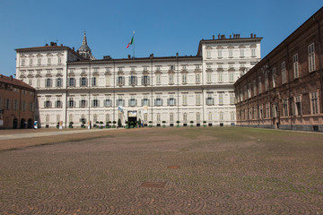 Fototapeta na wymiar The Royal Palace of Turin or Palazzo Reale di Torino is a historic palace in Turin city, Italy