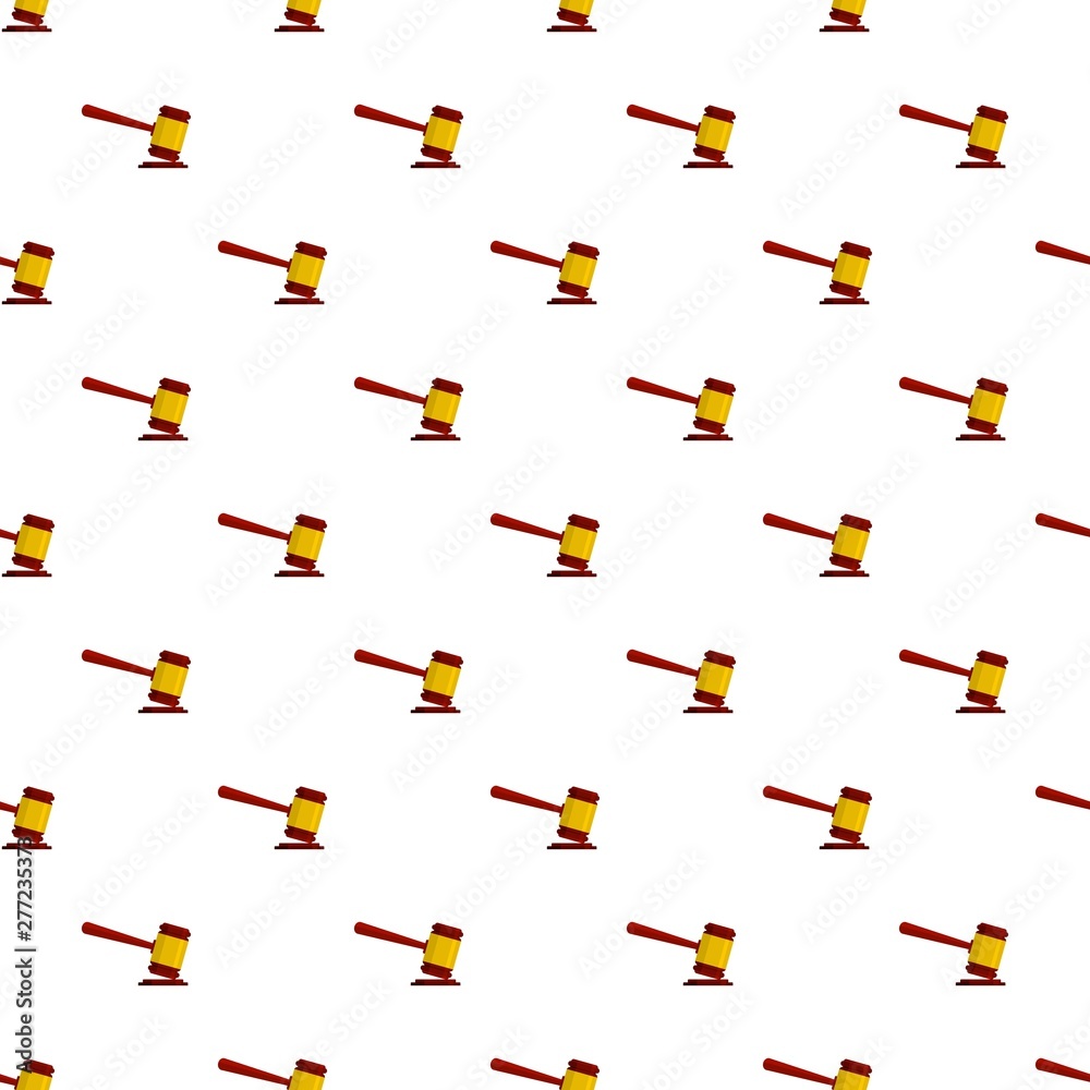 Sticker judge gavel pattern seamless vector repeat for any web design