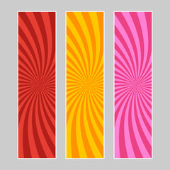Set of multi colored pop art banners