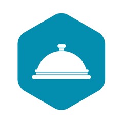 Fototapeta na wymiar Restaurant cloche icon. Simple illustration of restaurant cloche vector icon for web