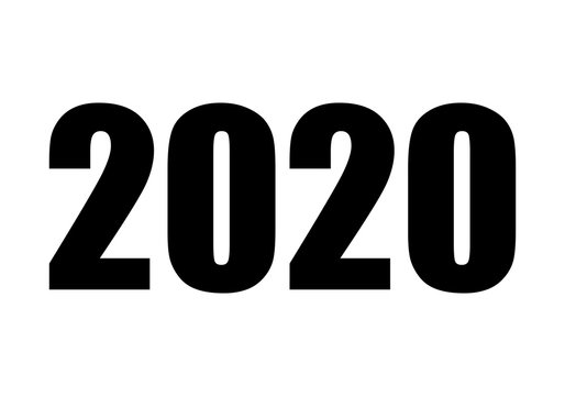 Año 2020 de color negro. Stock-Vektorgrafik | Adobe Stock
