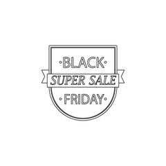 Black Friday Sale Abstract icon. Element of black friday for mobile concept and web apps icon. Outline, thin line icon for website design and development, app development