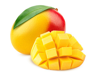 mango isolated on white background, clipping path, full depth of field