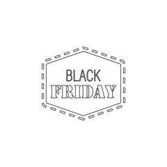 Black Friday Sale Abstract icon. Element of black friday for mobile concept and web apps icon. Outline, thin line icon for website design and development, app development