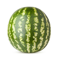 watermelon isolated on white background, clipping path, full depth of field