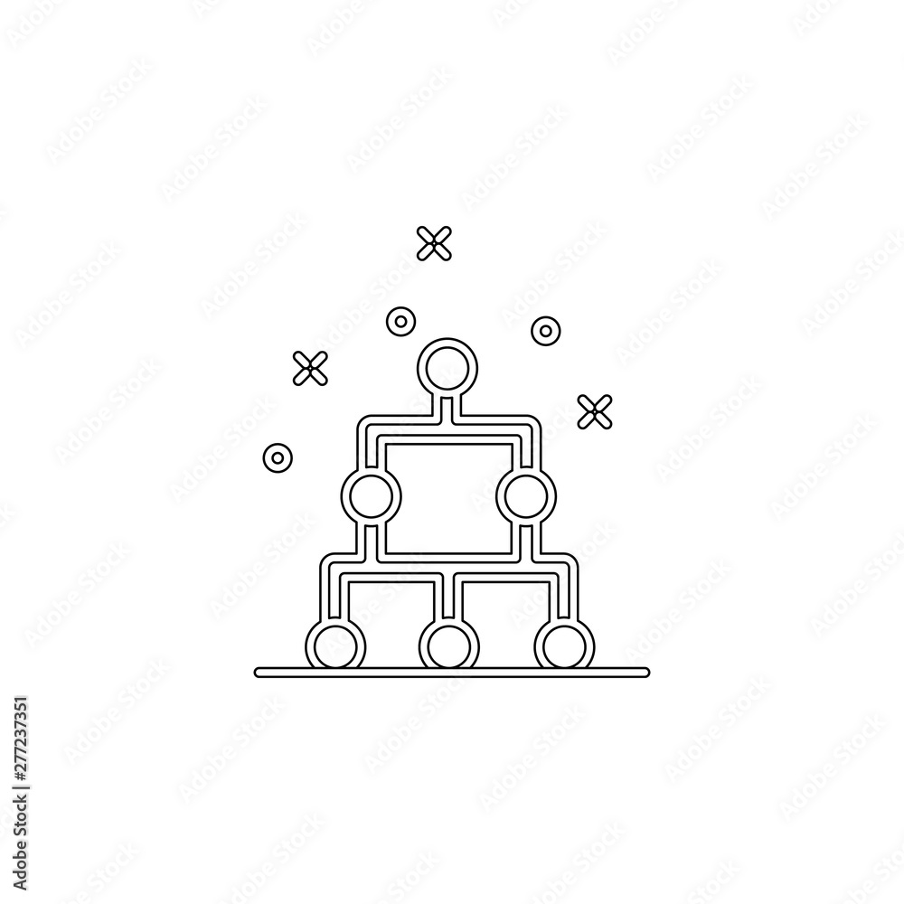 Poster business structure icon. element of business charts for mobile concept and web apps icon. outline, t