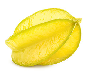 carambola, starfruit, isolated on white background, clipping path, full depth of field
