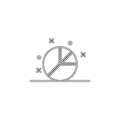 diagram pie icon. Element of business charts for mobile concept and web apps icon. Outline, thin line icon for website design and development, app development