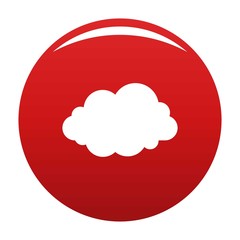 Wavy cloud icon. Simple illustration of wavy cloud vector icon for any design red