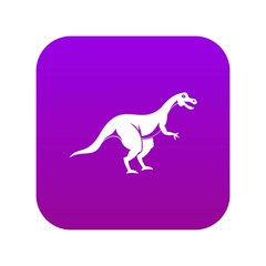 Theropod dinosaur icon digital purple for any design isolated on white vector illustration