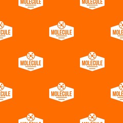 Molecule life pattern vector orange for any web design best