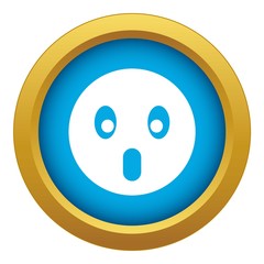 Fototapeta premium Frightened emoticon blue vector isolated on white background for any design