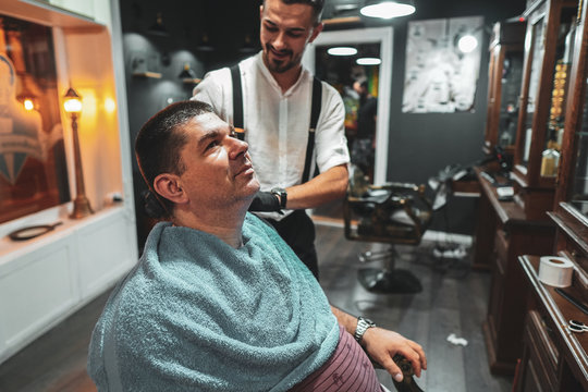 Male in barber shop