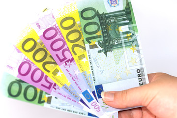 Colorful Euro banknotes - 277239139