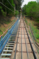 Como Brunate funicular railway in Italy.