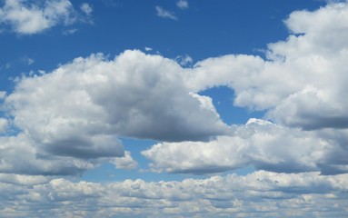 Beautiful cloudscape in blue sky, natural background