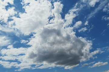 Obraz premium Beautiful sky view with fluffy clouds