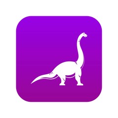 Brachiosaurus dinosaur icon digital purple for any design isolated on white vector illustration