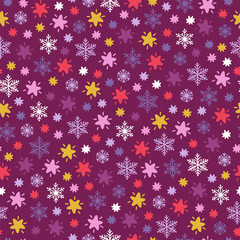 Christmas hand drawn seamless pattern. Vector illustration.