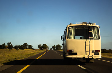 Van in the road