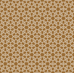 Seamless arabic geometric ornament in brown color.