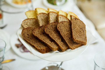 Delicious food in the restaurant on a plate