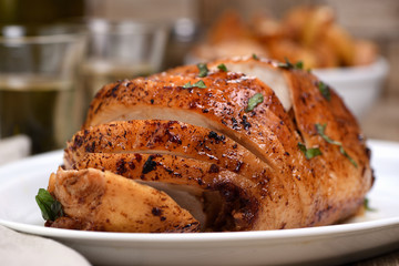 Baked turkey breast