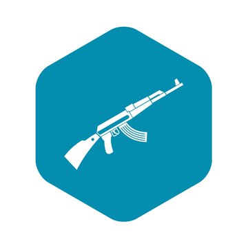 Kalashnikov machine icon. Simple illustration of Kalashnikov machine vector icon for web