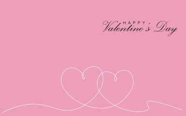Valentines day heart card, love design vector illustration