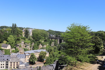 Fototapeta na wymiar Vue de dessus de la ville de Luxembourg