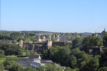 Vue de dessus de la ville de Luxembourg