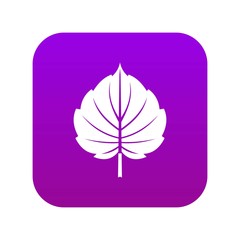 Alder leaf icon digital purple for any design isolated on white vector illustration