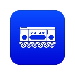 Compartment carriage icon blue vector isolated on white background