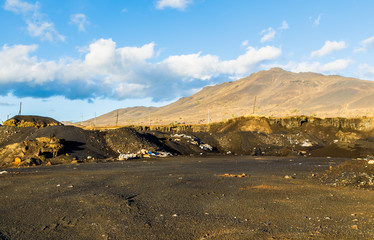 environmental damage of garbage in nature. Environmental disaster