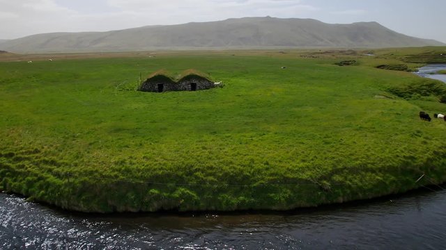 Sheep house -  turf house in Iceland.