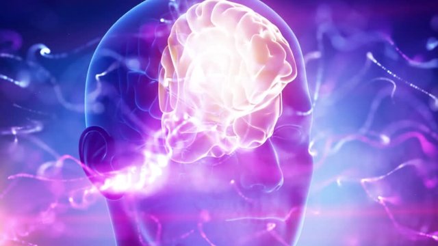 Human brain medical cyber background
