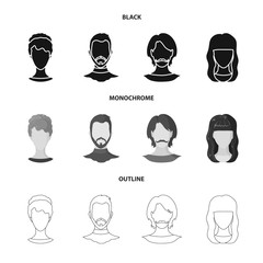 Vector design of professional and photo logo. Collection of professional and profile stock symbol for web.