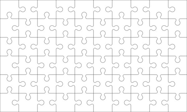 9 jigsaw pieces template. Nine puzzle pieces connected together