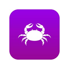 Raw crab icon digital purple for any design isolated on white vector illustration