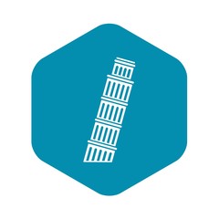 Tower of Pisa icon. Simple illustration of tower of Pisa vector icon for web