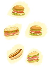 set of fast food